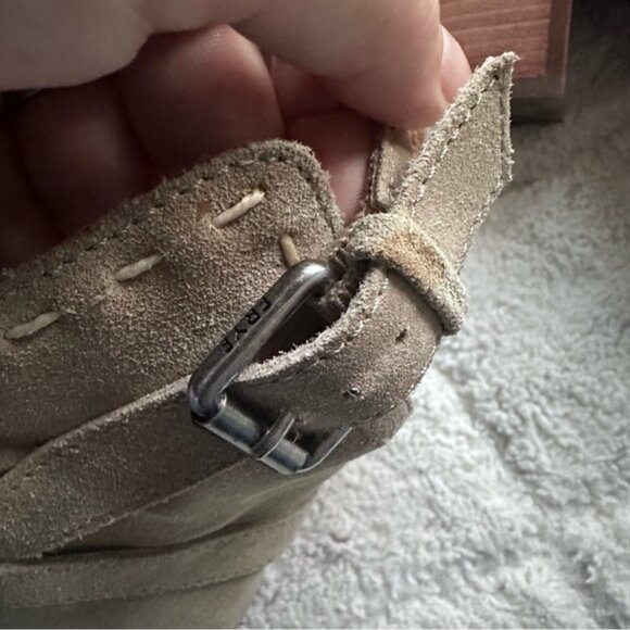 Frye & Co | Donna Suede Ash Slingback Block Heel Sandal | Size 9 - Picture 7 of 13